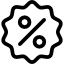 Prozent-Symbol – Transparente Preise Gießen